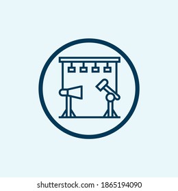 Studio-Symbol einzeln auf weißem Hintergrund aus der Filmsammlung. Studio-Icon trendy und modern Studio-Symbol für Logo, Web, App