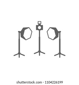 Studio icon vector in trendy flat style isolated on white background