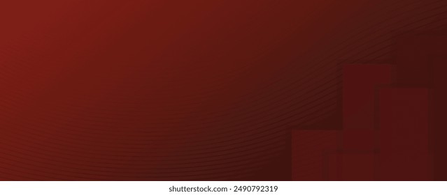 Studio interior with carbon fiber texture. Modern carbon fiber textured red black interior with light. Background for mounting, product placement. Template, mockup