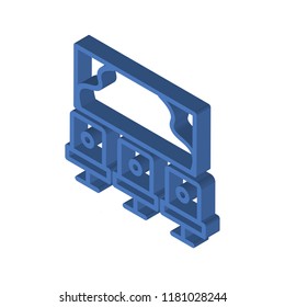 Studio isometric left top view 3D icon