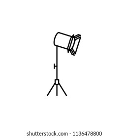 studio lamp. Element of job lighting icon for mobile concept and web apps. Thin line studio lamp can be used for web and mobile on white background