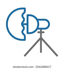 Studio light icon. Concept of photography, lighting, and equipment.