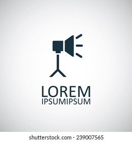 studio light icon on white background 