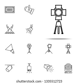 studio light icon. Spotlight icons universal set for web and mobile