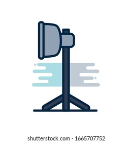 Studiobeleuchtung füllen Block Stil-Icon-Design, Fototechnik Ausrüstung Digitalfokus und elektronische Vektorillustration Illustration
