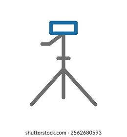 Studio light stand icon. Concept of photography, video, and film equipment.