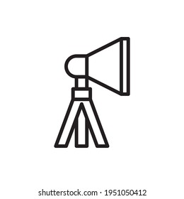 Studio light vector outline icon style illustration. EPS 10 file