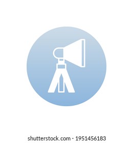 Studio light Vector Round Icon. Art and Culture Symbol EPS 10 File.