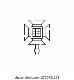 studio lighting equipment icon sign vector