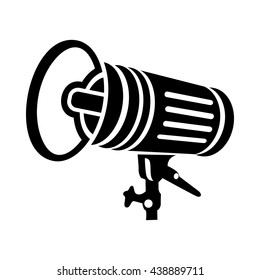 Studio lighting equipment icon, simple style