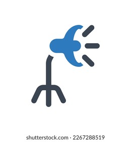 Studio lighting icon. Illustration isolated on white background