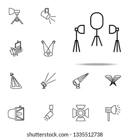 studio lighting icon. Spotlight icons universal set for web and mobile