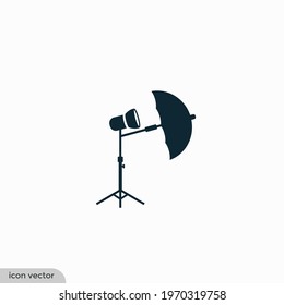 studio lighting icon vector illustration logo template