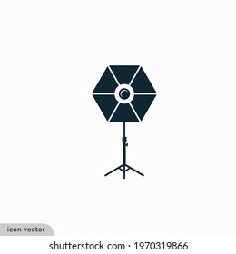 studio lighting icon vector illustration logo template