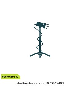 studio lighting icon vector illustration logo template