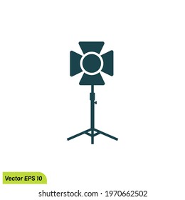 studio lighting icon vector illustration logo template