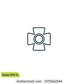 studio lighting icon vector illustration logo template