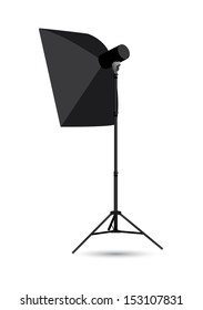 Studio lighting isolated on the white background. Vector EPS10.