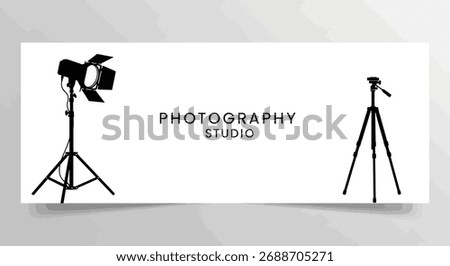 Studio lighting and tripod setup for photography, ideal for professional shoots and creative projects.