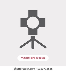 Studio lights icon vector,photo soft box symbol