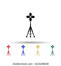 Studio lights multi color style icon. Simple glyph, flat vector of equipment photography icons for ui and ux, website or mobile application