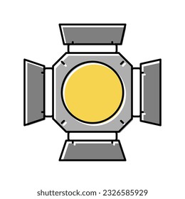 studio lights video production color icon vector. studio lights video production sign. isolated symbol illustration