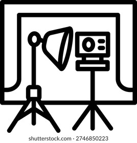Studio Line Icon and Vector