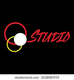 STUDIO logo vector, colorful circle shape concept, free design.