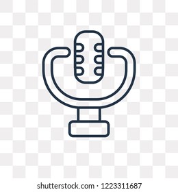 Studio Mic vector outline icon isolated on transparent background, high quality linear Studio Mic transparency concept can be used web and mobile