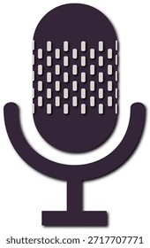 Icono de grabación de audio de micrófono de estudio