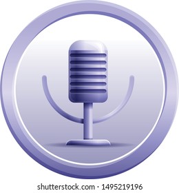 Studio microphone icon. Cartoon of studio microphone vector icon for web design isolated on white background