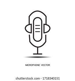 Studio microphone icon. Simple illustration of studio microphone vector icon for web