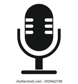 Studio microphone icon. Simple illustration of studio microphone vector icon for web design isolated on white background