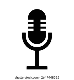 Studio microphone icon simple illustration of studio microphone vector icon for web design isolated on white background
