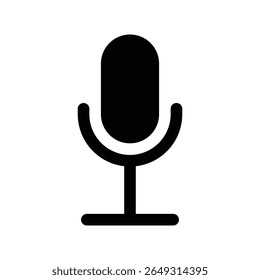 Studio microphone icon simple illustration of studio microphone vector icon for web design isolated on white background
