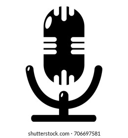 Studio microphone icon . Simple illustration of studio microphone vector icon for web design isolated on white background