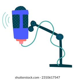 studio microphone on a stand for recording songs