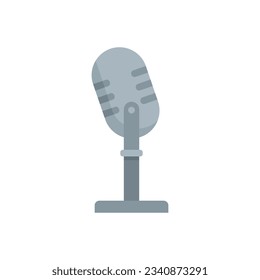 Studio microphone podcast icon. Flat illustration of Studio microphone podcast vector icon for web design isolated