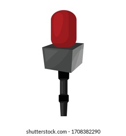 Studio microphone vector icon.Cartoon vector icon isolated on white background studio microphone.