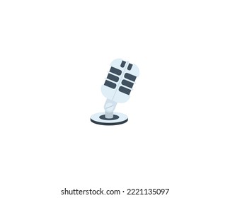 Studio Microphone vector isolated icon. Studio Microphone emoji illustration. Studio Microphone vector isolated emoticon