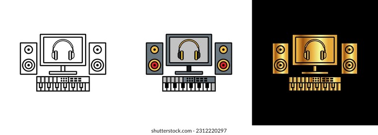 Studio Monitor icon representing accurate and detailed sound monitoring for professional audio production and mixing