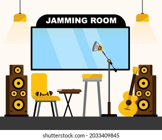 Studio Music Room with musical instruments
