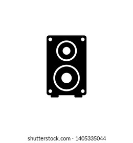 Studio Music Speaker, Audio. Flat Vector Icon illustration. Simple black symbol on white background. Studio Music Speaker, Audio sign design template for web and mobile UI element