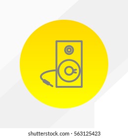 Studio music speaker vector icon for web design and mobile application user interface