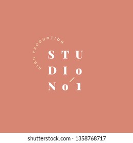 Studio No.1 brand design vector