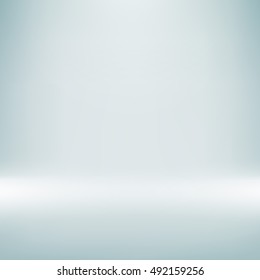 Studio photo background. Vector grey spotlight room backdrop. Light abstract gradient background 