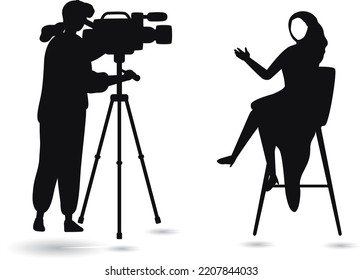 
Studio Photography digital camera isolated vector Silhouettes