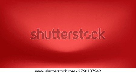 Studio red gradient bg. Red empty room. Limbo texture wallpaper. Product podium banner. Luxury royal elegant display. Silk interior decor mockup. Realistic vector background illustration, EPS 10.
