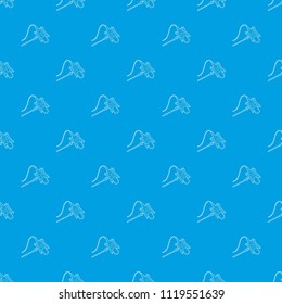 Studio retro microphone pattern vector seamless blue repeat for any use