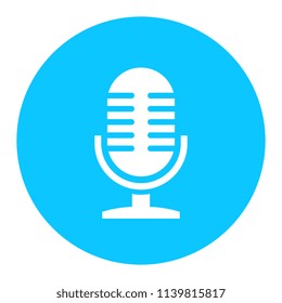 Studio retro microphone vector icon illustration isolated on white background